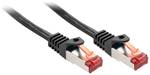 Síťový kabel Lindy Cat.6 s/FTP, 0,5 m, černý, 0,5 m, Cat6 s/FTP (s-STP)