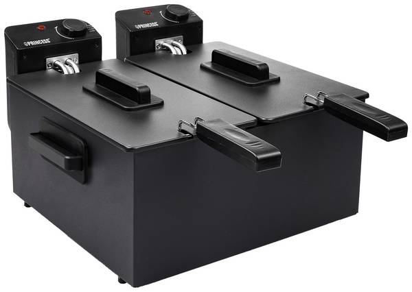 Princess 183028 dvojitá fritéza se studenou zónou 6 l 2x 1800 W černá