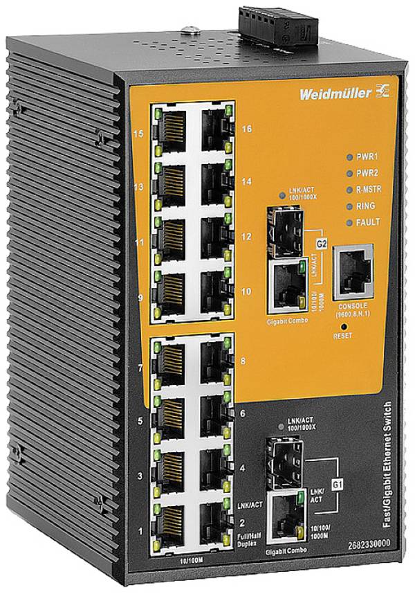 Weidmüller 2682330000 IE-SW-AL18M-16TX-2GC průmyslový ethernetový switch  10 / 100 / 1000 MBit/s
