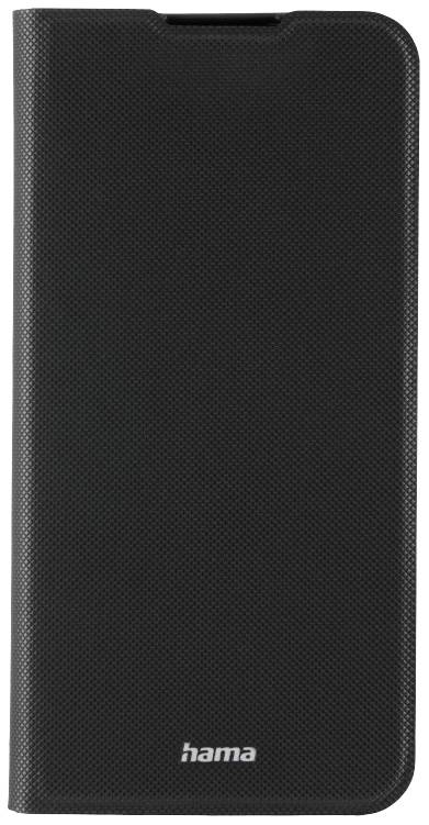 Černý obal na smartphone od Hama, zavřený, s texturovaným povrchovým vzorem a nenápadným logem Hama v dolní části.
