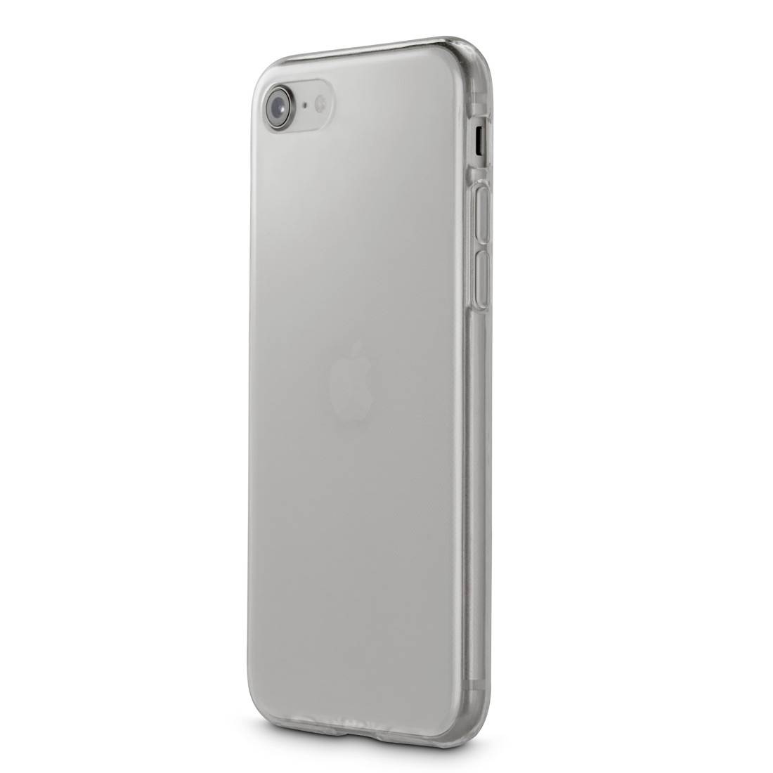 Průhledný ochranný kryt obklopuje smartphone, odhaluje jeho zadní stranu a tvar zařízení.