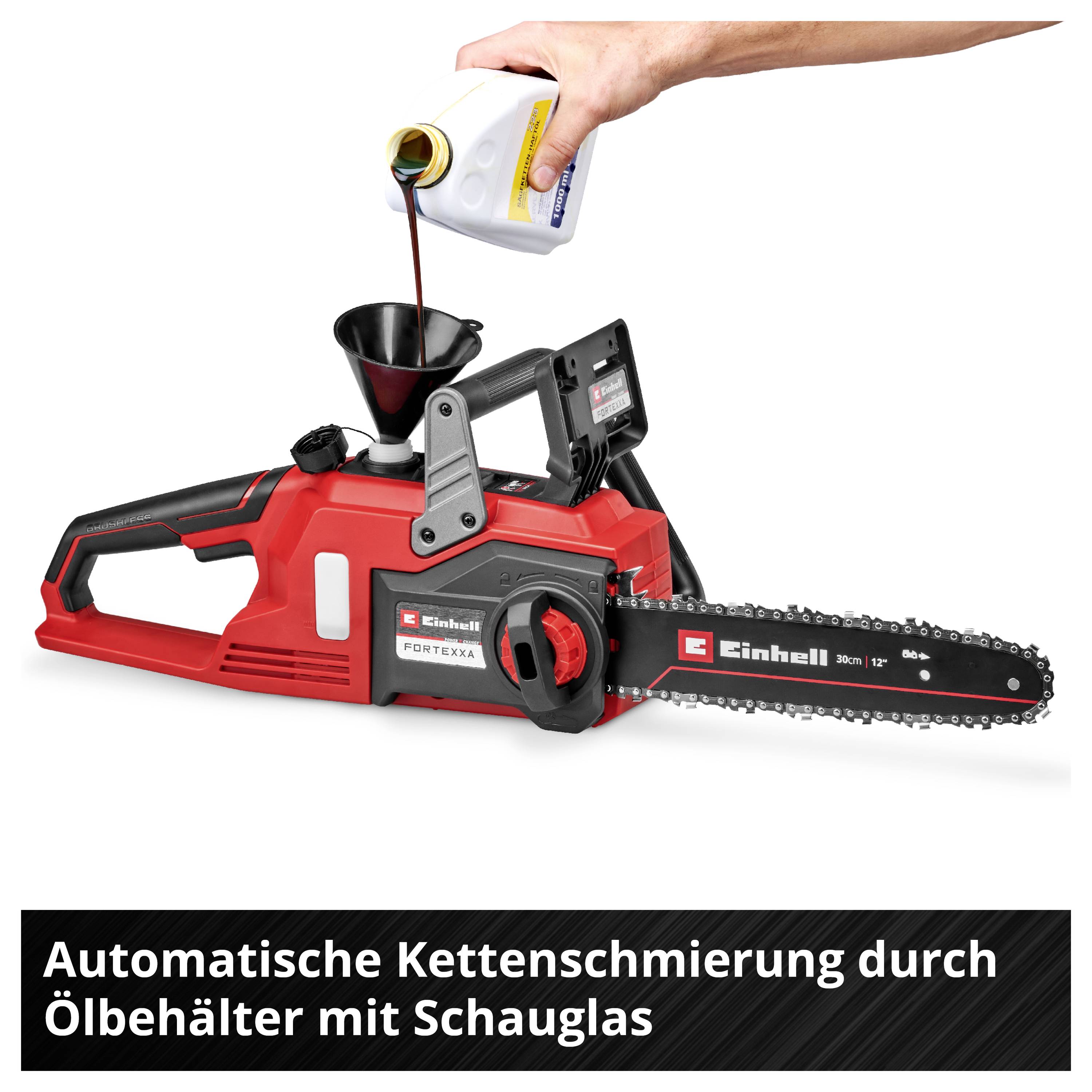 Einhell Power X-Change FORTEXXA 18/30 akumulátor řetězová pila délka čepele 300 mm-9