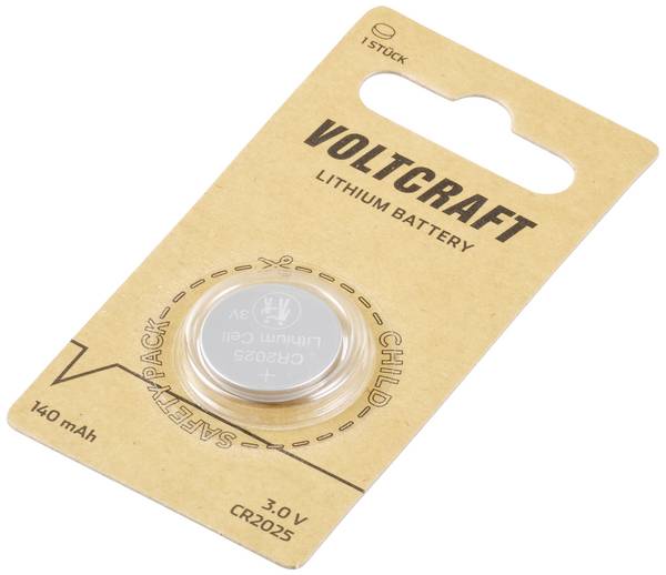 VOLTCRAFT knoflíkový článek CR 2025 3 V 1 ks 140 mAh lithiová LM2025