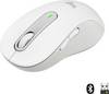 Logitech Signature M650 L optická myš, přenos bezdrátový, Bluetooth®, 5 tlačítko, 4000 dpi, bílá