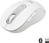 Logitech Signature M650 optická myš, přenos bezdrátový, Bluetooth®, 5 tlačítko, 4000 dpi, bílá