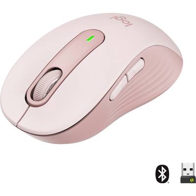 Logitech Signature M650  drátová myš bezdrátový, Bluetooth®  Velikost XS-XXL: M optická růžová 5 tlačítko 4000 dpi 