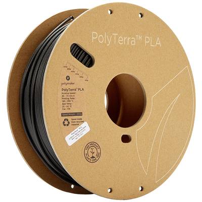 Polymaker 70821 PolyTerra PLA vlákno pro 3D tiskárny PLA plast  2.85 mm 1000 g černá (matná)  1 ks