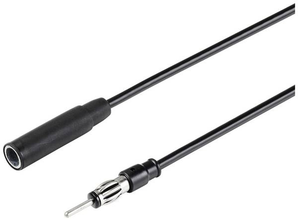 Renkforce 1 m prodlužovací kabel pro autoanténu  DIN 150 Ω černá  RF-5087926