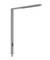 Moderní, minimalistická stolní lampa s L-tvarovým designem z šedého kovu. Díky štíhlému tvaru je ideální pro použití v kanceláři.