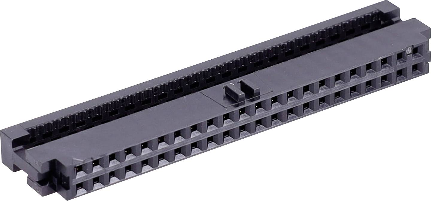 Černý konektor PCI Express (PCIe), používaný pro připojení hardwarových komponent k základní desce počítače, zobrazený v detailním pohledu.