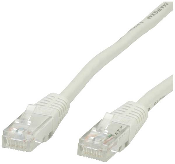 Value 21.99.0501 RJ45 síťové kabely, propojovací kabely CAT 5e U/UTP 1.00 m šedá nestíněný 1 ks