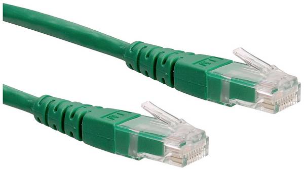 Roline 21.15.1543 RJ45 síťové kabely, propojovací kabely CAT 6 U/UTP 2.00 m zelená nestíněný 1 ks