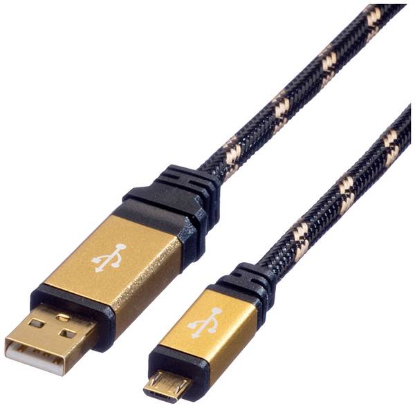 Roline USB kabel USB 2.0 USB-A zástrčka, USB Micro-B zástrčka 0.80 m vícebarevná stíněný 11.02.8825