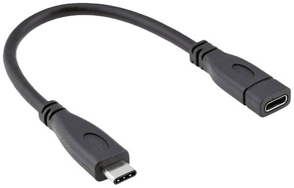 Roline USB kabel  USB 3.2 Gen2 USB-C ® zástrčka 0.15 m černá stíněný 11.02.9015