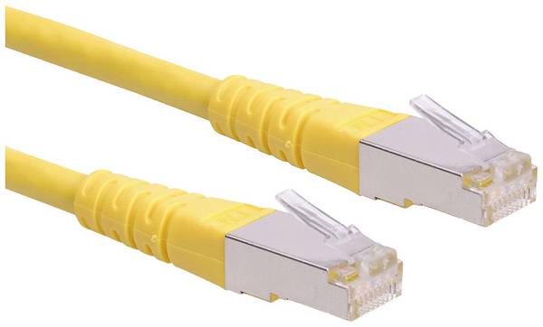 Roline 21.15.1402 RJ45 síťové kabely, propojovací kabely CAT 6 S/FTP 20.00 m žlutá dvoužilový stíněný 1 ks
