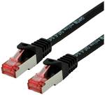 Patch kabel ROLINE kat. 6 s/FTP (PiMF), komponentní úroveň, LSOH, černá, 0,5 m.