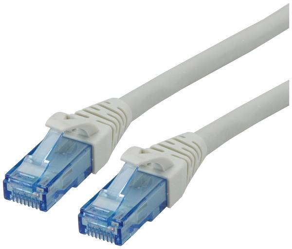 Roline 21.15.2707 RJ45 síťové kabely, propojovací kabely CAT 6A U/UTP 10.00 m šedá nestíněný, bez halogenů, samozhášecí 1 ks