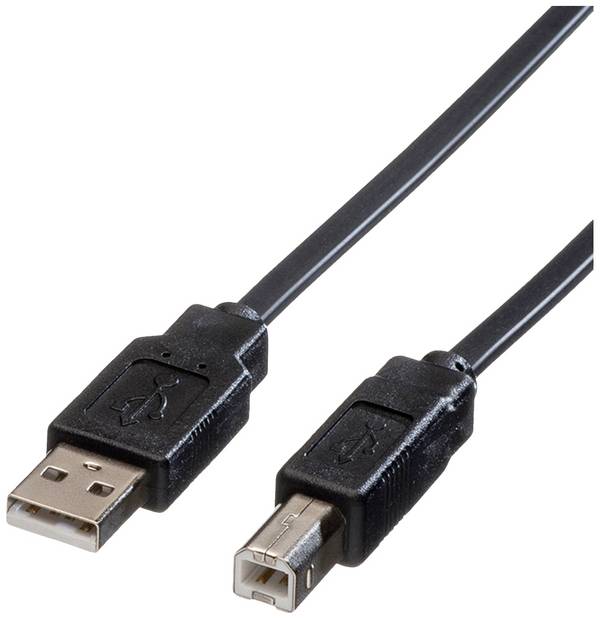 Roline USB kabel  USB 2.0 USB-A zástrčka, USB-B zástrčka 1.80 m černá stíněný 11.02.8868