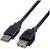 Prodlužovací USB kabel se standardním USB-A konektorem na jedné straně a USB-A zásuvkou na straně druhé.