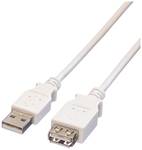 Kabel USB 2.0 VALUE, typ a-a, ST/BU, bílá, 1,8 m.