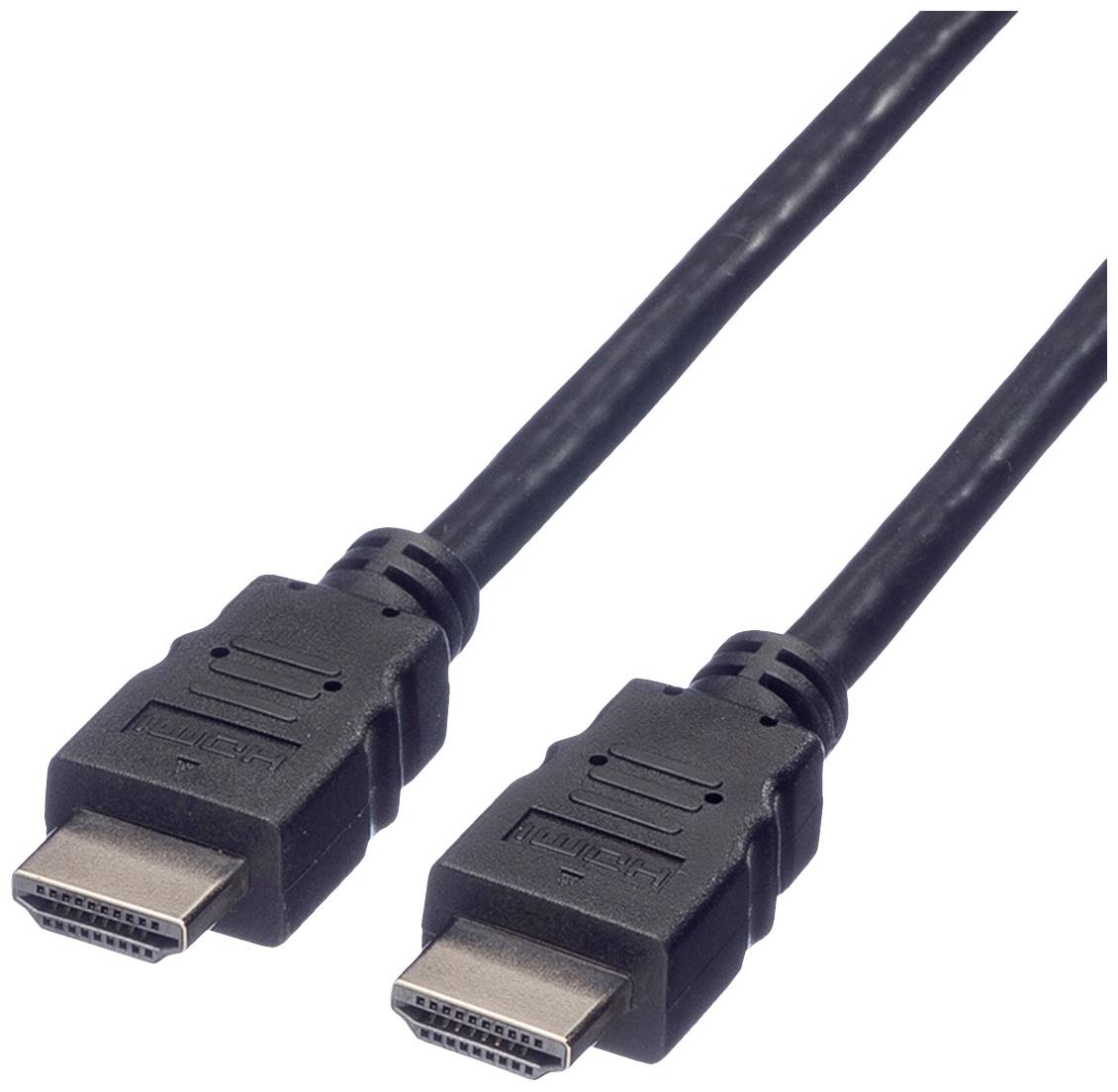 Dva černé HDMI kabely s viditelnými konektory, které se používají pro přenos audio a video dat.