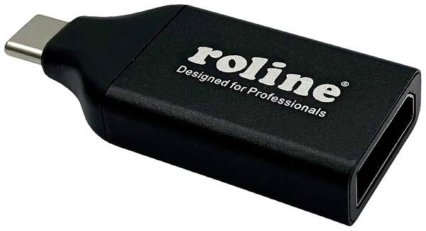 Roline 12.03.3227 USB-C® / DisplayPort adaptér [1x USB-C® zástrčka - 1x zásuvka DisplayPort] černá  0 mm