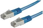 Patch kabel ROLINE, kategorie CAT, (třída D), FTP, 0,5 m, modrá