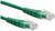 Zelený ethernetový kabel se dvěma konektory RJ45, vhodný pro síťová připojení v IT aplikacích.