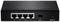 Černý síťový switch se čtyřmi ethernetovými porty '1-4', jedním SFP portem a napájecím konektorem 'DC 5V 1A' na zadní straně.