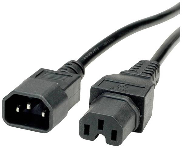 Value 19.99.1122 napájecí kabel  černá 1.80 m