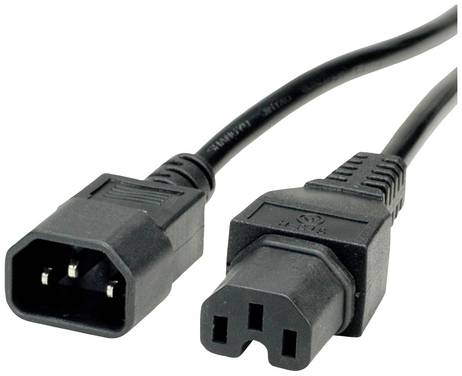 Value 19.99.1122 napájecí kabel  černá 1.80 m
