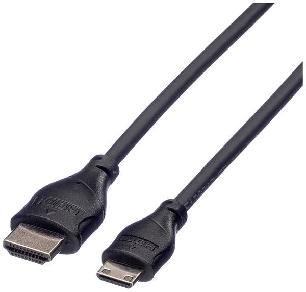 Roline HDMI kabel Zástrčka HDMI-A, Zástrčka HDMI Mini-C 2.00 m černá 11.04.5580 standardní HDMI HDMI kabel