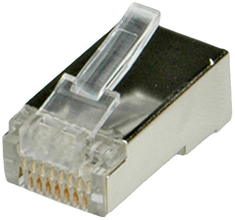 Roline 12.01.1089, zástrčka RJ45, zástrčka, rovná, stříbrná, 10 ks