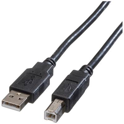 Dva USB kabely: Vlevo konektor USB-A a vpravo konektor USB-B, často používané pro počítače a tiskárny.