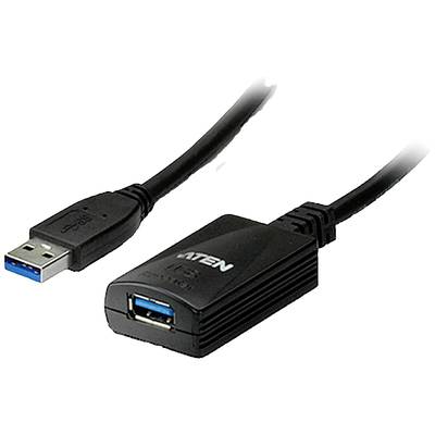 Prodlužovací USB kabel s USB zástrčkou na levé straně a USB portem na straně pravé, s rozpoznatelným názvem značky.