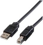 Plochý kabel pro notebook Roline USB 2.0, typ a-B, 0,8 m.