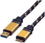 ROLINE GOLD USB 3.2 Gen 1 kabel, USB a - micro B, ST / ST, 2 m