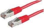 Patch kabel ROLINE, kat., (třída D) FTP, 0,5 m, červená