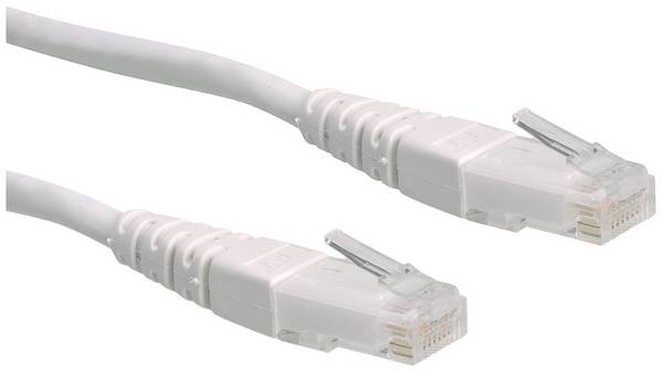 Roline 21.15.1556 RJ45 síťové kabely, propojovací kabely CAT 6 U/UTP 3.00 m bílá nestíněný 1 ks
