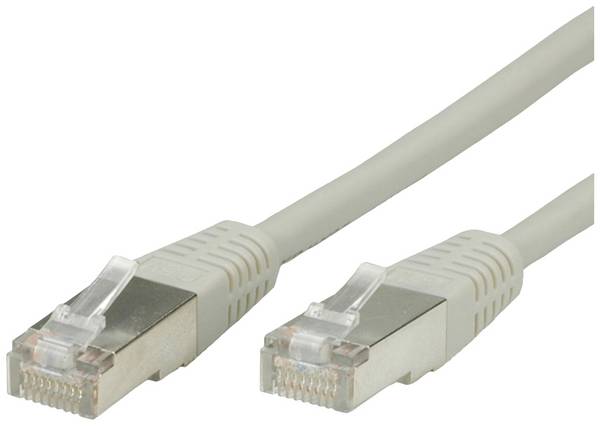 Value 21.99.0802 RJ45 síťové kabely, propojovací kabely CAT 6 S/FTP 2.00 m šedá dvoužilový stíněný 1 ks