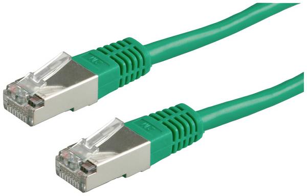 Value 21.99.1363 RJ45 síťové kabely, propojovací kabely CAT 6 S/FTP 5.00 m zelená dvoužilový stíněný 1 ks