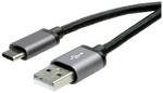 Kabel ROLINE USB 2.0, typ C - typ a, ST / ST, černá, 1,8 m.