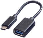 USB 3.2 Gen 1 kabel VALUE, USB typ C - a, ST/BU, OTG, černá, 0,15 m.