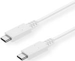 USB 3.2 Gen 2 kabel VALUE s PD (Power Delivery), emark, C-C, ST/ST, bílá, 0,5