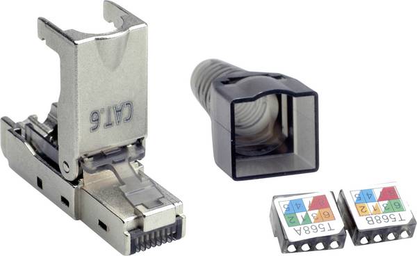 Value 26.99.0371, zástrčka RJ45, Konektor RJ45, stříbrná (metalíza), 1 ks