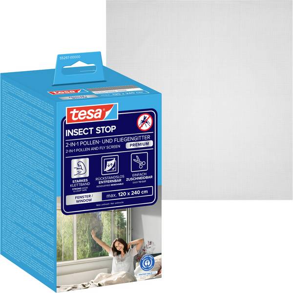 tesa  55297-00000-00 ochranná síť proti pylu  (š x v) 1200 mm x 2400 mm antracitová 1 ks