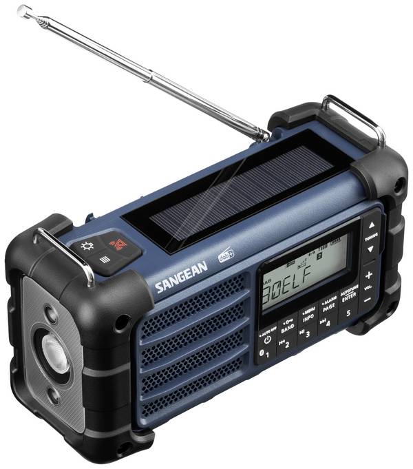 Sangean MMR-99 DAB+ Blue A500480 outdoorové rádio, DAB+, DAB, FM, nouzové rádio, Bluetooth, Solární panel, voděodolné, prachotěsné, stolní lampa, modrá