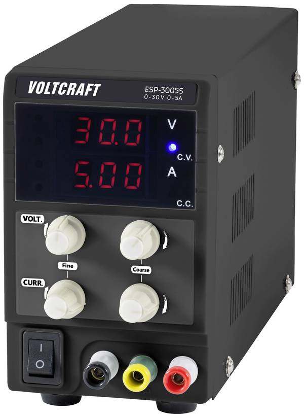VOLTCRAFT ESP-3005S laboratorní zdroj s nastavitelným napětím, 0 - 30 V, 0 - 5 A, 150 W, zásuvka 4 mm , kompaktní forma, výstup 1 x, VC-12839630