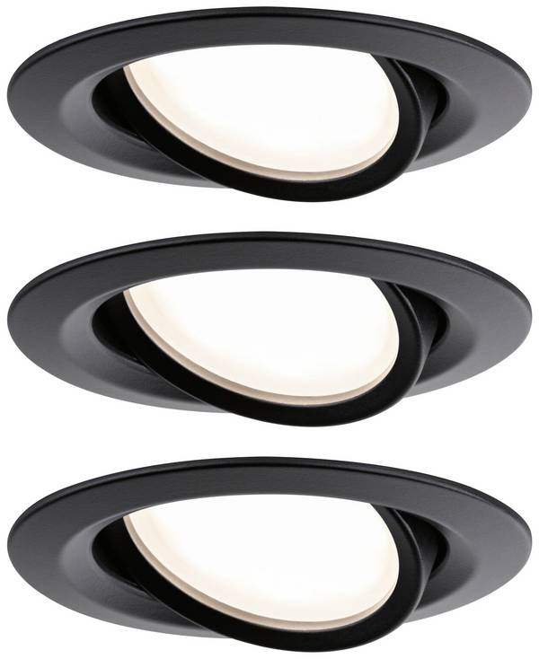 Paulmann 93080 Set Nova Plus LED vestavné svítidlo, LED, 18 W, černá