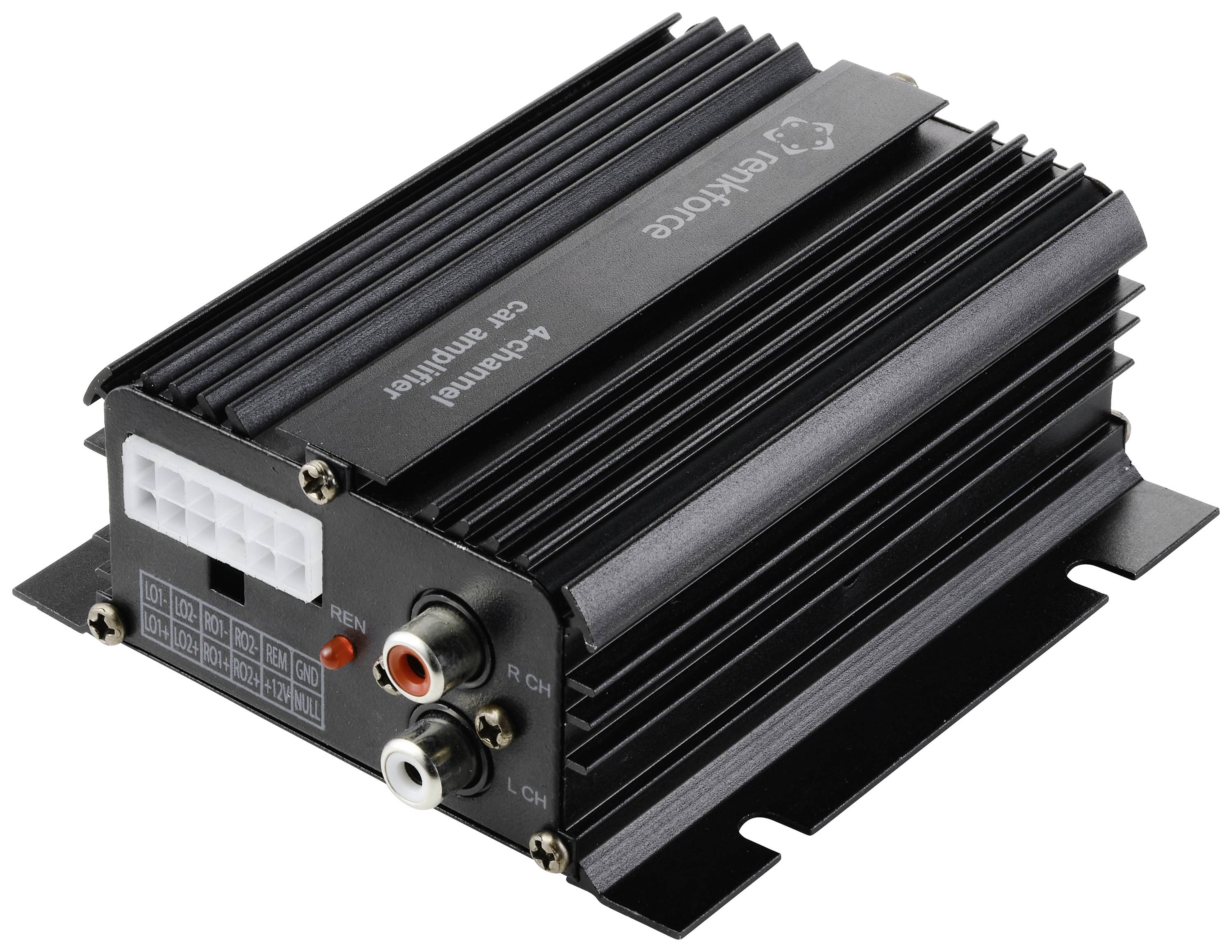 Renkforce RF-CMP-204 4kanálový koncový stupeň 200 W Přehrávání zvuku přes Bluetooth®/USB, Regulace hlasitosti/basů/výšek-1